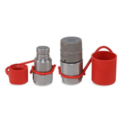 3/4″ Flat Face Hydraulic Quick Couplers Set – 1″ NPT Thread