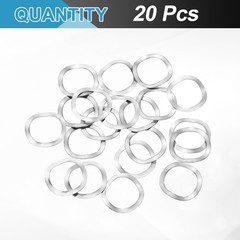 20pcs, 0.83″x0.63″x0.01″ 304 Stainless Steel Wave Spring Washer