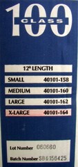 CERTICLEAN CLASS 100 LATEX AMBIDEXTROUS GLOVES 12″ X-LARGE 40104-164 package of