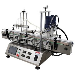 Auto Conveying Filling &Bottle Capping Machine 4 Head Magnetic Pump 8mm Nozzle