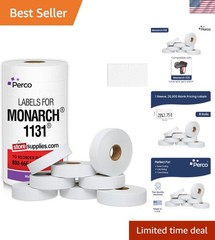 White Pricing Labels for Monarch 1131 Gun – 20,000 High-Quality Adhesive Marks