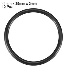 10 x 41mm External Dia. 3mm Thickness Oil Seal O Rings Gaskets Black