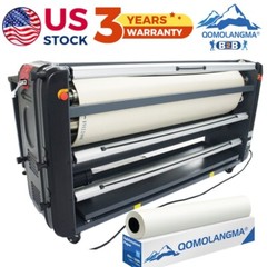 US Stock QOMOLANGMA Roller Heat Transfer Machine 67in for Textiles/Banner 1PH