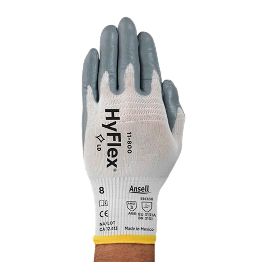 Hyflex Foam Gloves Gray/White Small 1 Pair Lot of 12