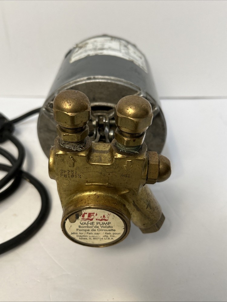 GE 5KH32DN5587X AC Motor 1/4 HP w/ Teel Rotary Vane Pump 3P751 Tested Motor
