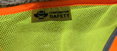 Orange Stripe / Yellow Reflective Sleeveless Traffic Safety Vest 8028C -One Size