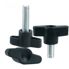 M4 M5 M6 M8 Clamping Thumb Screw T Bolts Black Butterfly Plastic Tee Wing Knob
