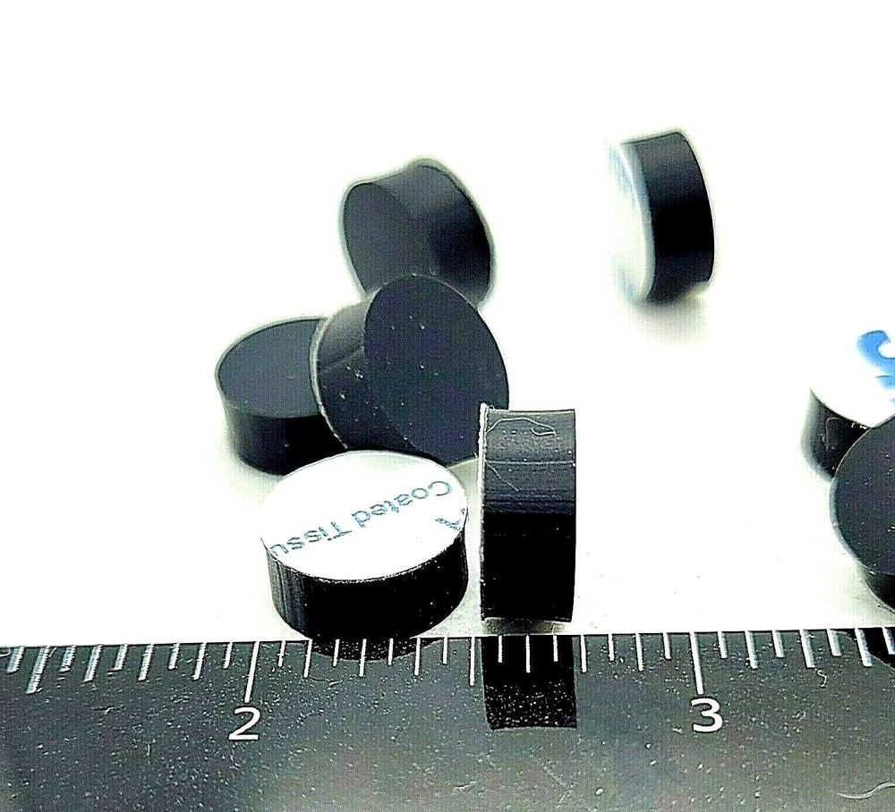 13mm Round Stick on Rubber Bumper Feet 5mm Thick Spacers 3M Backed Foot Pads