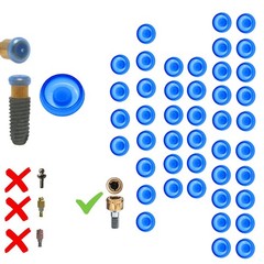 Locator Abutment Replac Retention cap Set Insertion Extraction Locator core Tool