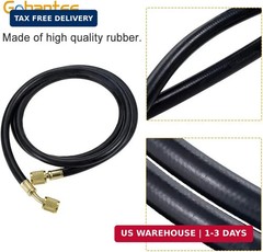 59″ R410A AC Charging Hoses 800 PSI 1/4″ SAE for R22 R134A R12 HVAC Systems 3pcs