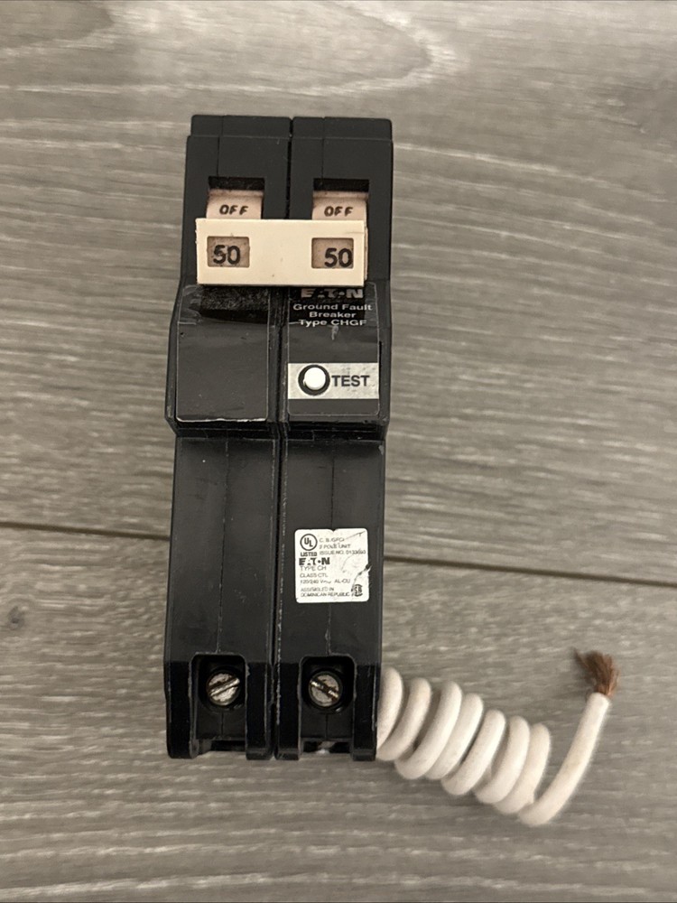 Eaton Type CH Ground Fault 2 Pole 50 Amp Circuit Breaker (CHN250GF)