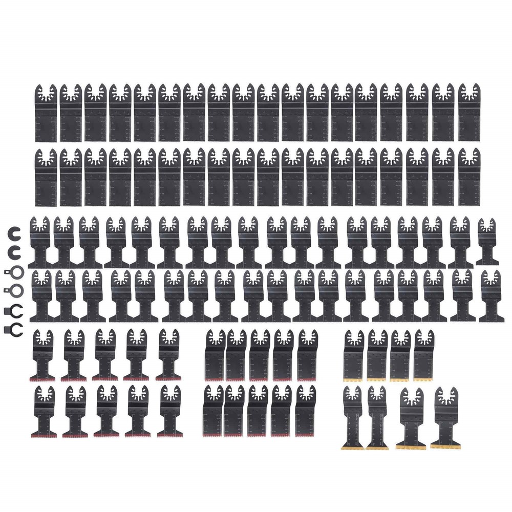 100 Pcs Japanese Tooth Oscillating Saw Blades Titanium Multitool Blades Kit