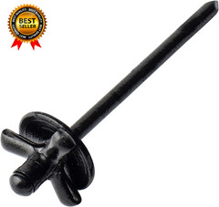 50Pcs 3/16″ X 1″ Large Head Tri-Fold Exploding Aluminum Pop Rivets (Black)