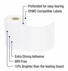 6 Rolls DYMO 4XL Direct Thermal Shipping Labels 4×6 1744907 Compatible 220/Roll