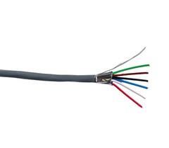 25 ft West Penn Wire 3021 – 6 Conductor 18 Gauge Shielded Cable CMR – USA Made!