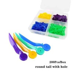 200 Pcs Dental Tooth Gap Wedge Disposable With Hole Diastema Wedges Wave Shape