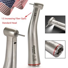 LED Dental 1:5 Fiber Optic Contra Angle Handpiece Red Ring NSK Ti-MAX X95L Style