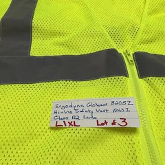 Ergodyne GloWear 8205Z High Visibility Sleeveless Safety Vest Size LIME LARGE XL