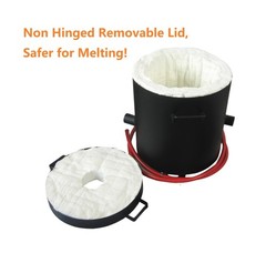 55LBS/25KG Large Propane Smelting Kit with 25# Crucible and Tongs Set for Lif…