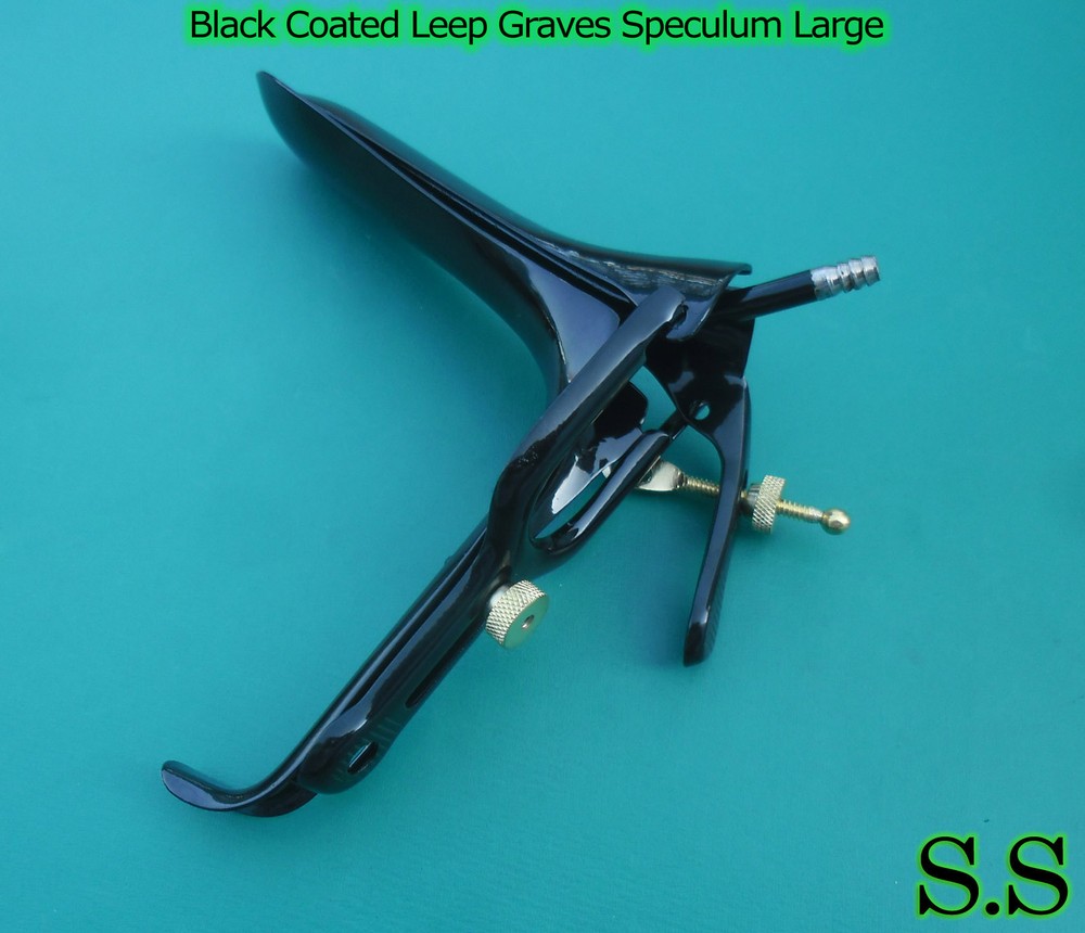 Black Coated Leep Graves Speculum Large Ob/Gyneclogy Instruments