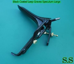 Black Coated Leep Graves Speculum Large Ob/Gyneclogy Instruments