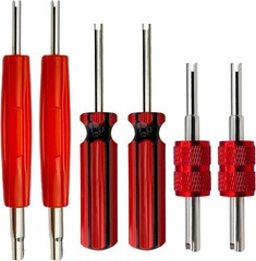 6PCS A/C Schrader Valve Core Remover Tool Kit R134A R12 HVAC Valve Stem Repair