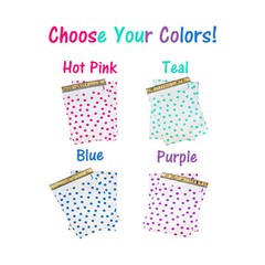 12″ x15″ All Color Exclusive Polka Dot FLAT POLY Mailers_w Kiss Lips Stickers