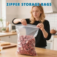 40 Pack Large 3 Gallon Storage Bags with Zipper Top, 16 x 18 inch Zipper Bags…