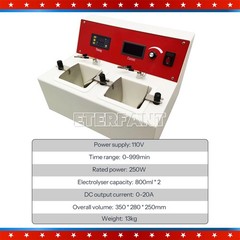 Dental Lab Electrolytic Polishing Machine Unit with Two Electrolytic Cells US