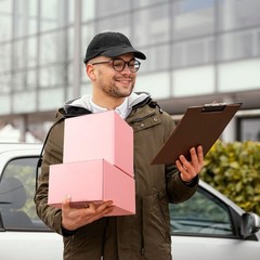 Pink Shipping Boxes Small 6x6x6 Inches, 30 Pack Corrugated Cardboard Boxes fo…