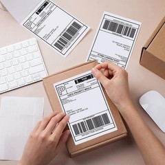 Fanfold4 x 6Direct Thermal Labels White Perforated Shipping Labels 500pcs,1Stack