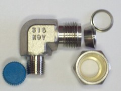 1- Swagelok Stainless Steel Elbow Fitting, 3/8″ Tube x 1/8″ Male NPT, SS-600-2-2