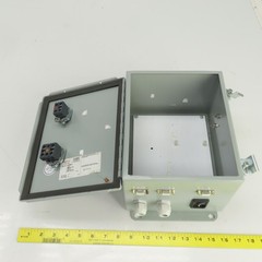 Hoffman A10086CH 10″ x 8″ x 6″ Electrical Enclosure W/Backplate & Switch