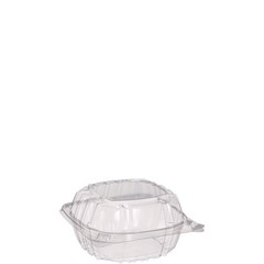 Dart C57PST1 5.8″ x 6″ x 3″ ClearSeal Hinged-Lid Container (125/Pk, 4 Pk/Ct) New