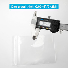 5”X 7”, (Pack of 100) 2 Mil Thick Clear Plastic Reclosable Zip Poly Bags with