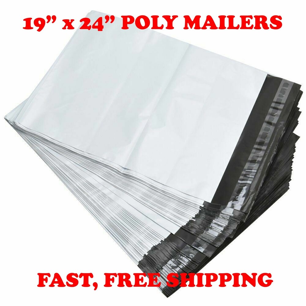 19×24 POLY MAILERS SHIPPING ENVELOPES SELF SEAL PACKAGING BAGS 2.5 MIL 19″ x 24″