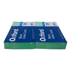 Green Index Cards 2 Packs Oxford Blank Unruled 3″ x 5″ 100 Cards per Pack