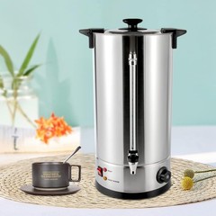 25L/6.6gal Tea Urn Coffee Commercial Grade Stainless Steel Electric Kettle Hot