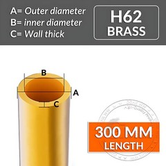 Brass Hollow Tube 0.8mm 0.9mm 1mm 2mm 3mm 4mm 5mm 6mm 7mm-19mm O.D Length 300mm