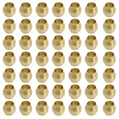 1/8 Inch Brass Compression Ferrules 50 Pack for Fuel Water Oil Air Tubing NEW