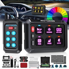 MICTUNING Wireless Switch Panel 4/6/8/12 Gang Remote/APP Control LED Circuit Box