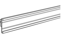 Stick on C Channel Price Tag or UPC Label Holder Insert Strips- Adhesive -BLACK