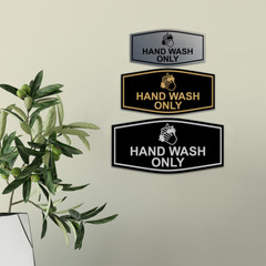 Fancy Hand Wash Only (Bubbles) Wall or Door Sign