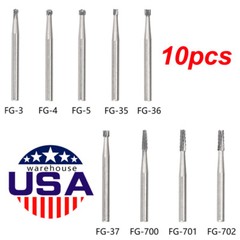 Dental Carbide Round Reverse Taper Cone Drill FG Bur for High Speed Handpieces