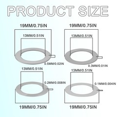 mm 304 Stainless Flat Washer Shim Set 48pcs 0.1/0.2/0.3/0.5mm Each 12pcs – Th…