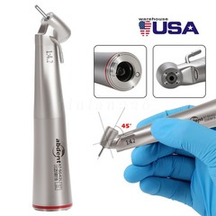 3 PCS Dental 1:4.2 LED 45°Angle Head Contra Angle Handpiece External Water