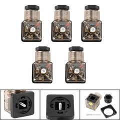 20PCS Din 43650-A PG11 Solenoid Coil Connector Socket With Led 24V Dc 24 Pole
