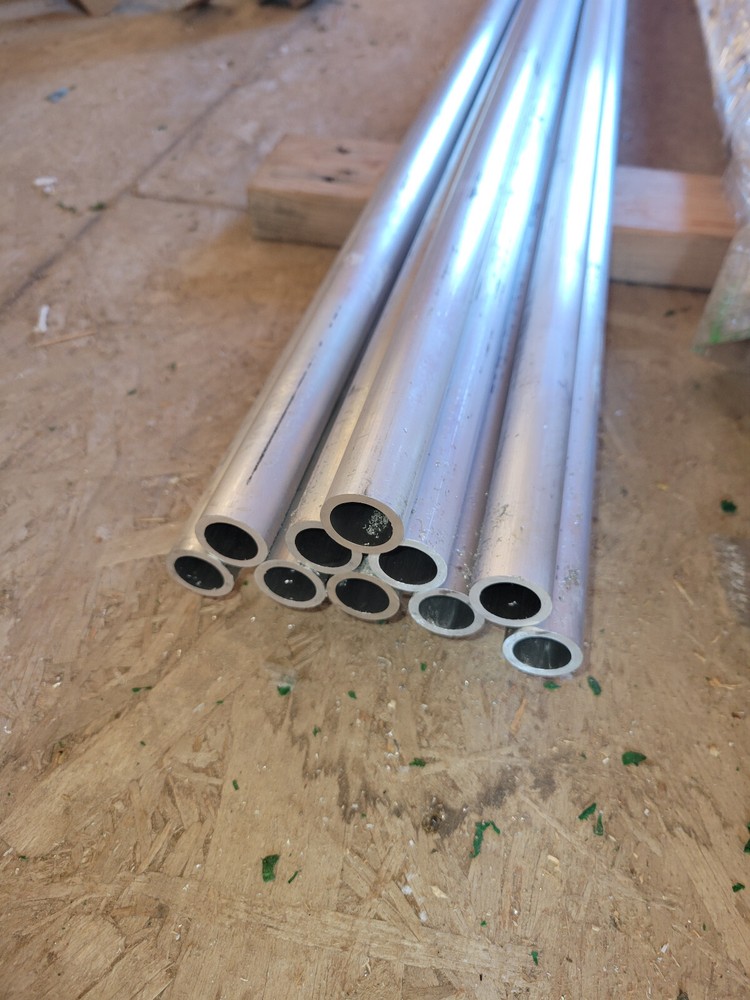 1″ OD x 1/8″ Wall, 0.75″ ID 6061 T6 Aluminum Seamless Round Tube 12″ long