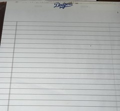 Rawlings Dodgers Leather Portfolio Notepad With Dodger Logo On Paper 🍀