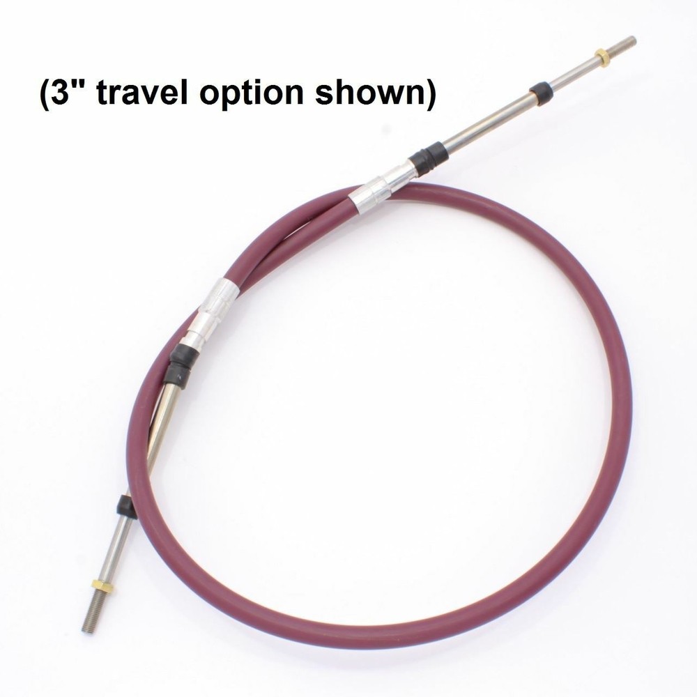 6 Series Push-Pull Cable, Clamp Hubs, 5/16-24 Rods, (choose travel option)